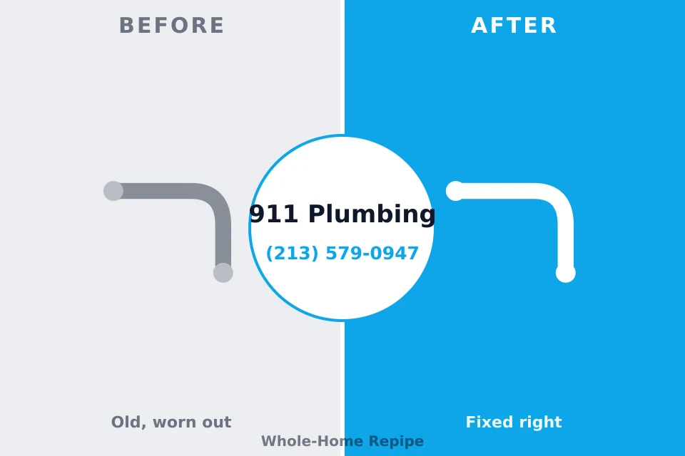 Before and after: plumbing company Niagara Falls, NY